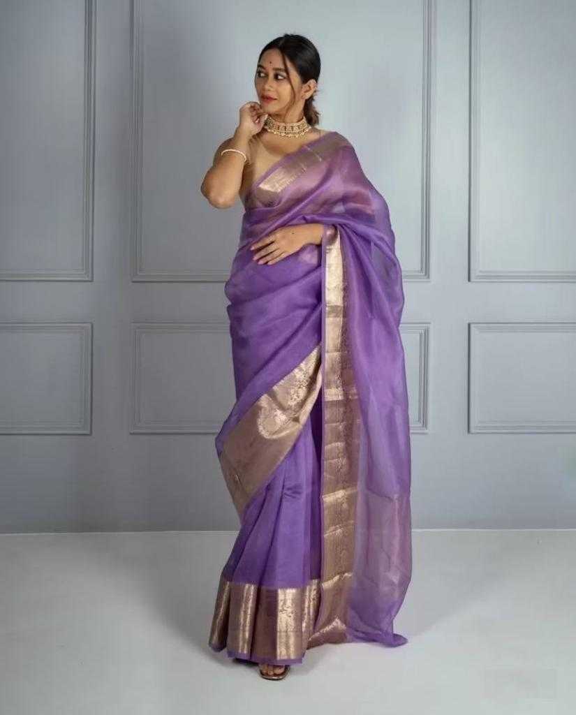 YNF ORGANZA RDM JACQUARD WHOLESALE SAREES MANUFACTURER